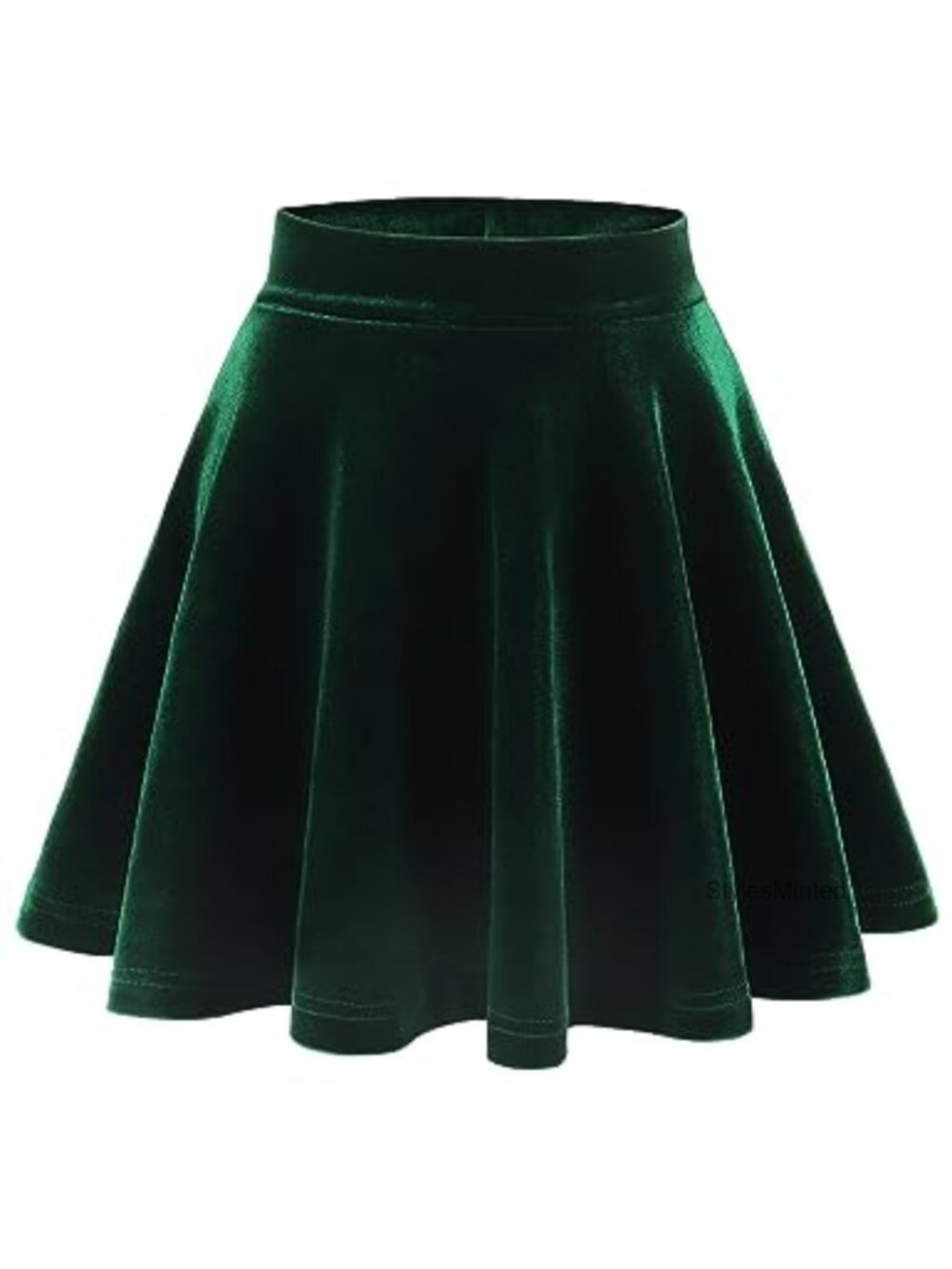 Girls Velvet Stretch Mini Flared Pleated Skater Skirt 4T-14Y